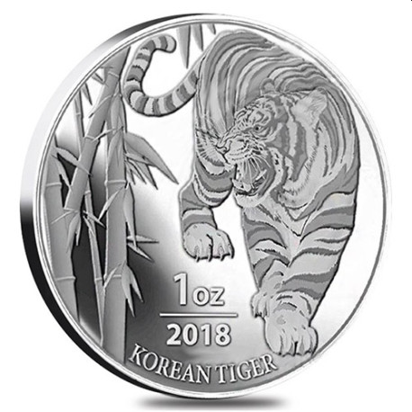 * 1 oz silver KOREAN TIGER 2018