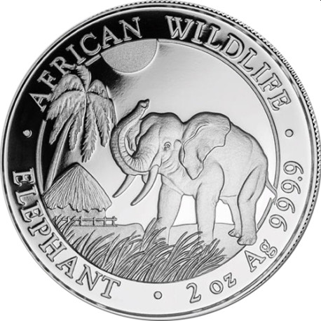 2 oz silver ELEPHANT 2017 Shillings 200 bu