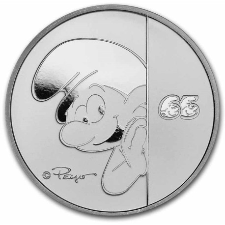 1 oz silver SMURFS 2023 bu