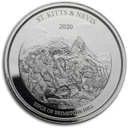 1 oz silver 2020 ST KITTS & NEVIS - BRIMSTONE HILL Eastern Caribbean N°7 / 8 EC3