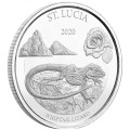 1 oz silver 2020 St Lucia WHIPTAIL LIZARD Eastern Caribbean N°4 / 8 EC3