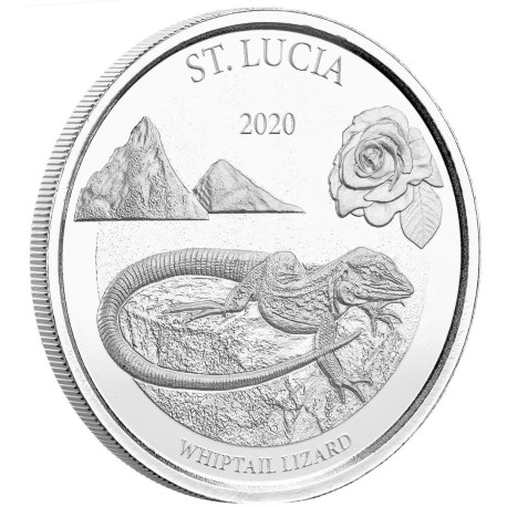 1 oz silver 2020 St Lucia WHIPTAIL LIZARD Eastern Caribbean N°4 / 8 EC3