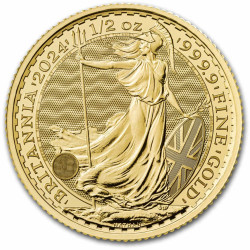 1/2 oz gold BRITANNIA 2023 £50 bu Queen