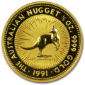 1/2 oz gold NUGGET 1991 GREY KANGAROO