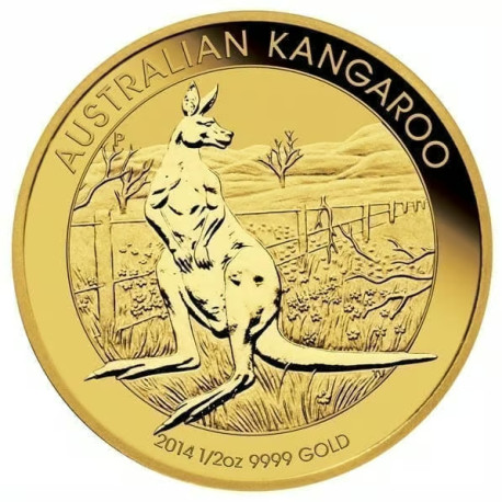 PM 1/2 oz GOLD NUGGET 2022 BU $50 Australia KANGAROO