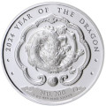 1 oz silver KINGDOM OF BHUTAN 2024 DRAGON NU500 bu