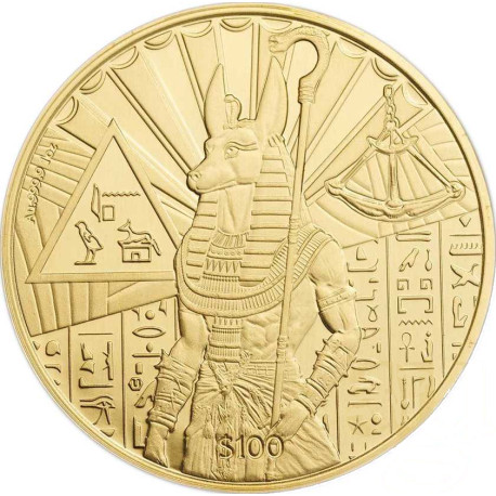 1 oz GOLD Gods of Egypt 2023 RA $100 bu
