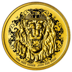 1 oz GOLD ROARING LION 2023 $250 proof