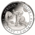 2 oz silver ELEPHANT 2023 Somalia 200 Shillings