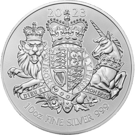U.K. 10 oz silver The ROYAL ARMS 2022 £10 bu