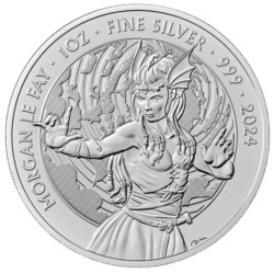 1 oz silver MYTHS & LEGENDS 2024 £1 BU MORGAN LE FAY 
