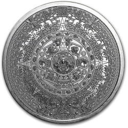 1 troy oz silver AZTEC CALENDAR - CUAUHTEMOC