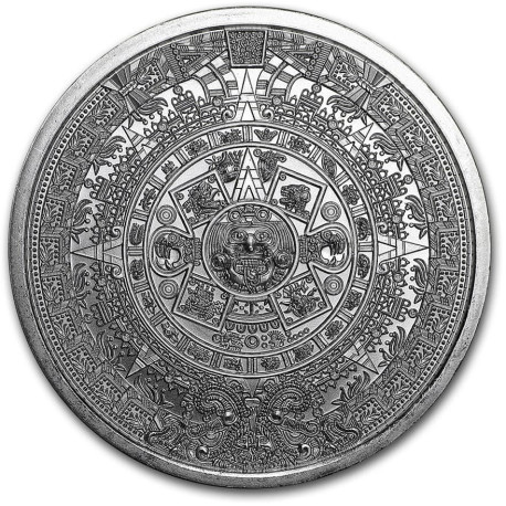 1 troy oz silver AZTEC CALENDAR - CUAUHTEMOC