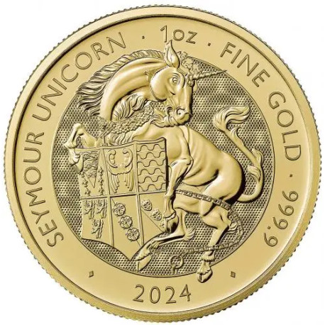 UK 1 oz gold TUDOR BEASTS 2023 BULL OF CLARENCE £100 bu