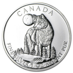 1 oz silver Maple Leaf 2011 WOLF