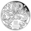 Australian Lunar Series III 2024 Year of the Dragon 1oz Silver Proof Coin