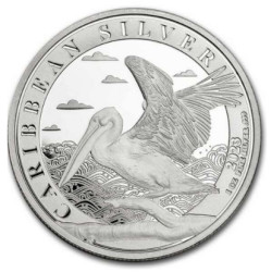 1 oz silver Caribbean PELICAN 2023 Barbados $1