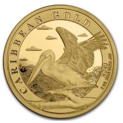 1 oz GOLD PELICAN 2019 Eastern Caribbean N°2 / 8 EC2 ST. KITS & NEVIS $10