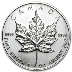 1 oz silver Maple leaf 