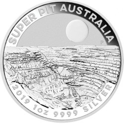 Perth Mint 1 oz silver SUPER PIT 2019 bu $1