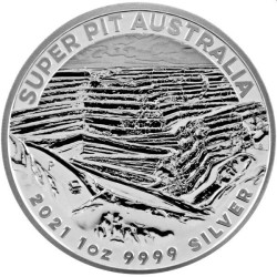 Perth Mint 1 oz silver SUPER PIT 2021 bu $1