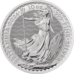 UK 10 oz silver BRITANNIA 2021 BU £10 