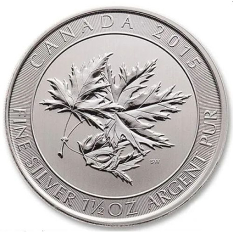 1.5 oz silver SUPERLEAF 2015 MULTI-LEAF