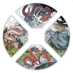 PM Year of the Rabbit Quadrant 2023 1oz Silver Proof Four-Coin Set