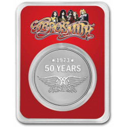 1 oz silver AEROSMITH 50th Anniversary 2023 $2 bu in TEP