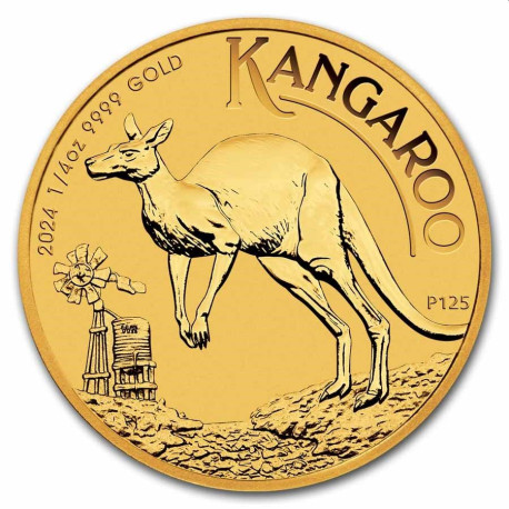 PM 1/4 oz GOLD NUGGET 2023 BU $25 Australia Kangaroo