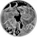 Tokelau 1 oz silver BEAR / BULL 2022 $5