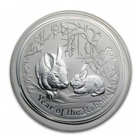 1 oz silver Lunar RABBIT 2011 BU $1