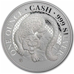 1 oz silver ST HELENA CASH LION TAILED MACAQUE MONKEY 2023 Indian Wildlife BU £100