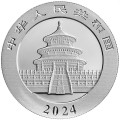 30 GR SILVER PANDA 2024 GILDED Yuan 10