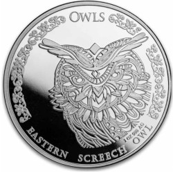 1 oz silver SCREECH OWL 2024 bu 
