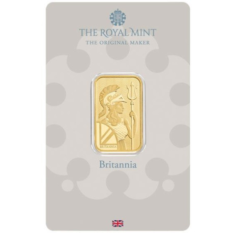 The Royal Mint BAR 10 gr gold BRITANNIA in TEP