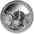 1 oz silver Prehistoric Life STEGOSAURUS 2023 bu 20FR BU