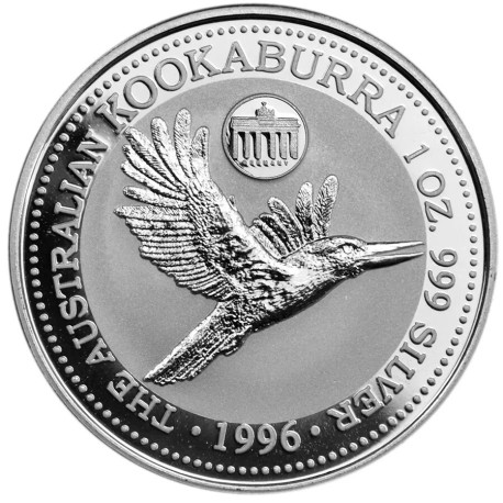 1 oz silver KOOKABURRA 1996 Privy Brandenburg Gate Berlin