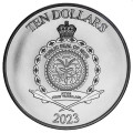 5 oz silver ROARING LION 2023 High Releif $10 bu