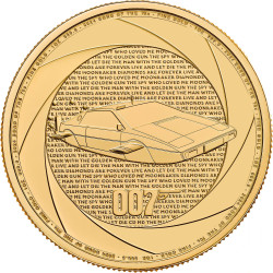 1 oz gold SIX DECADES of James BOND 2024 £100 bu WET NELLIE 007 of the 70's