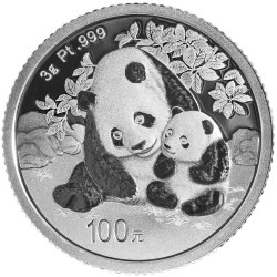 China 3 gr PLATINUM PANDA 2024 BU Yuan 500 PROOF