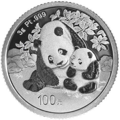 China 3 gr PLATINUM PANDA 2023 BU Yuan 500 PROOF