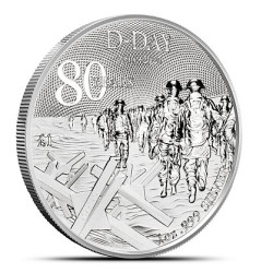 UK 1 oz silver D-DAY 80th Anniversary 2024 bu £1