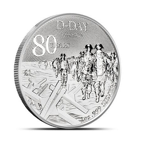 UK 1 oz silver D-DAY 80th Anniversary 2024 bu £1