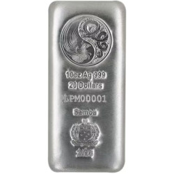 SAMOA 10 oz silver bar 2023 DRAGON and PHOENIX