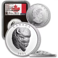 Canada 1 oz silver BUFFALO 2021 HIGH RELIEF $25 Proof NGC PF70 