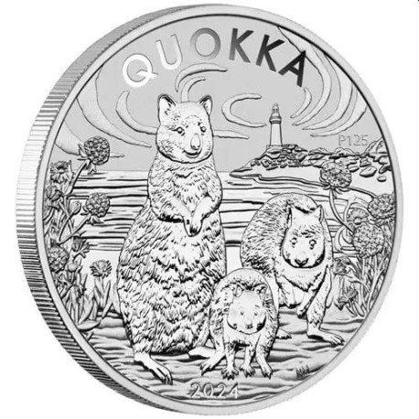 PM 1 oz silver QUOKKA 2024 $1 bu