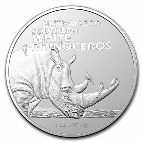 1 oz silver Southern White RHINOCEROS 2023 bu Asutralian Zoo $2