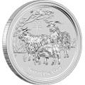 Australian Lunar Series II 2015 Year of the Goat 1oz Silver Proof High Relief Coin