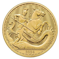 UK 1 oz GOLD ST GEORGE & The DRAGON 2024 £2 bu
